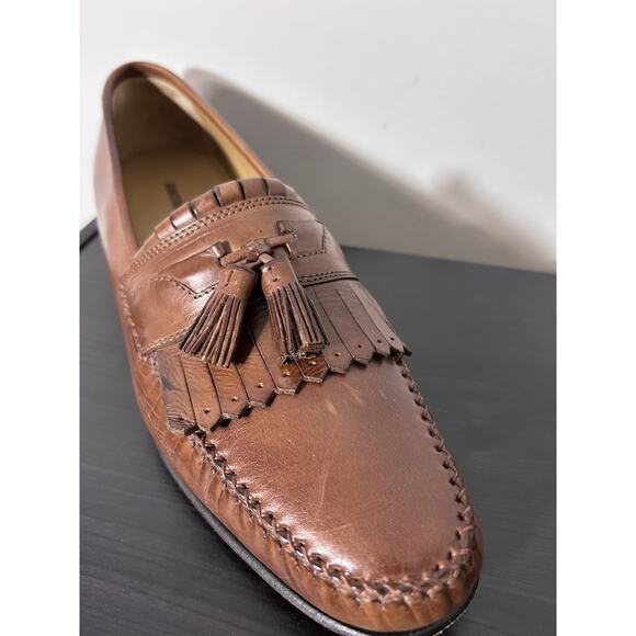 Johnston & Murphy Shoes Mens Size 11 Brown Leather Tassel Loafers Dress Classic main image 7